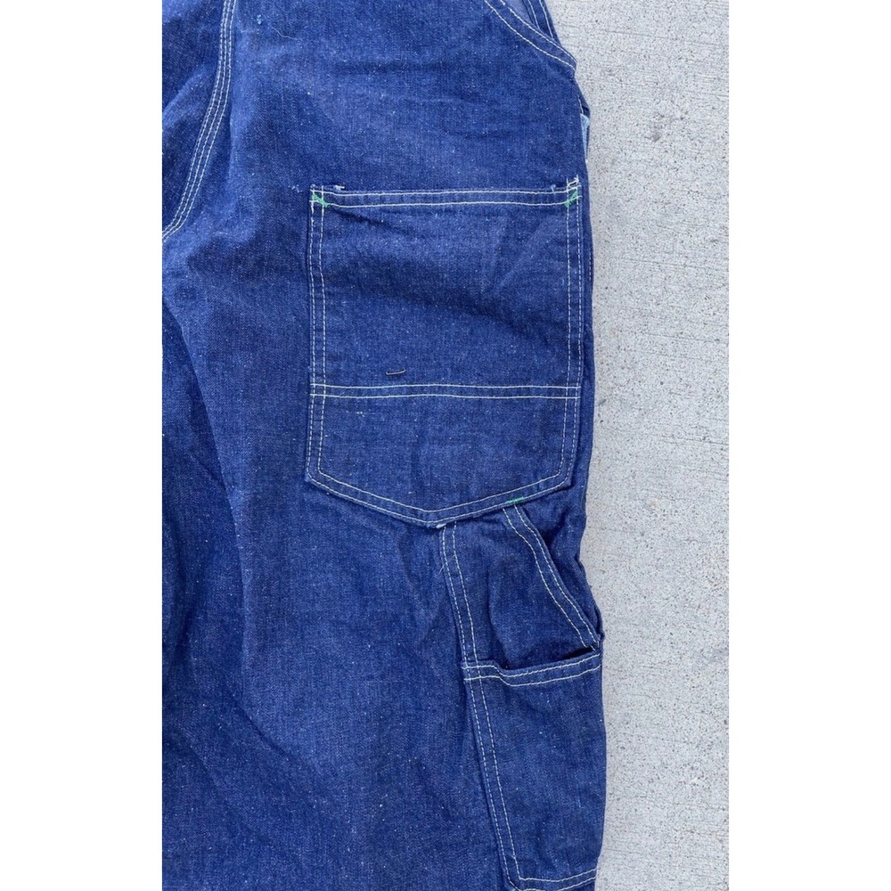 Vtg Big Smith Sanforized USA Made 1950s Denim Unlined Overalls Mens 44 x 30 - Picture 6 of 11